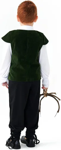 Vista 4 de GRAJTCIN Pantalones de tobillo medievales para niños, disfraz de pirata vikingo renacentista, para Halloween, cosplay, pantalones góticos