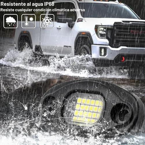 Vista 5 de Luces de roca blancas, 4 luces de roca ALIGZ para camiones, Jeep, UTV, ATV, RZR, kit de luz subterránea