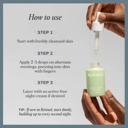Vista 4 de Alpha-H Face Serum - Daily Brightening For Dull, Uneven Complexion - Helps Boost Glow And Smooth Texture - Lightweight Comfort For Dry, Sensitive