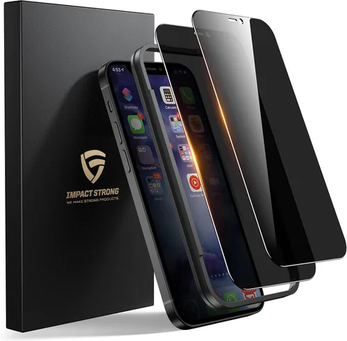 Vista 15 de ImpactStrong Protector de pantalla de privacidad antiespía para iPhone 11 / iPhone XR (6.1 pulgadas), vidrio templado 9H, resistente a roturas
