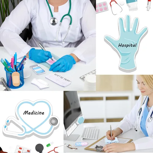 Vista 6 de Mini notas adhesivas divertidas para enfermeras, regalos de CNA, esenciales de enfermería, notas temáticas médicas, almohadillas surtidas