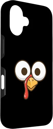 Vista 3 de Funny Cartoon Turkey Face, Big Eyes Thanksgiving Turkey Day Case for iPhone 16