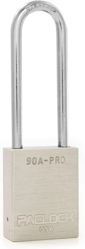 Vista 33 de PACLOCK Candado de la serie 90A-PRO, compre American Act obediente, aluminio anodizado marrón, cilindro de 7 pines de alta seguridad con 1 llave por