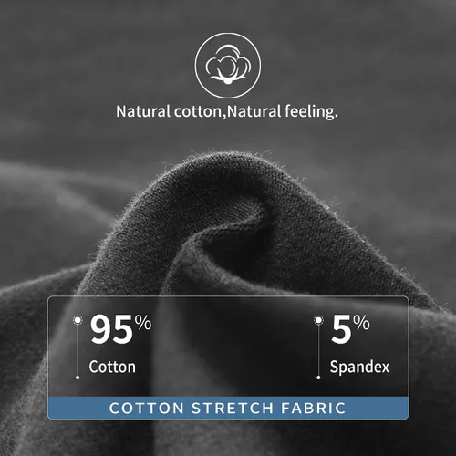 Vista 4 de POPKOK Calzoncillos tipo bóxer de algodón con bragueta para hombre, paquete de 5
