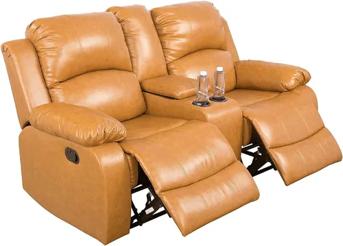 Vista 35 de Juego de muebles de cuero sintético para sala de estar, juego de sofá reclinable, sofá de dos plazas, juegos de muebles para sala de estar, sofá