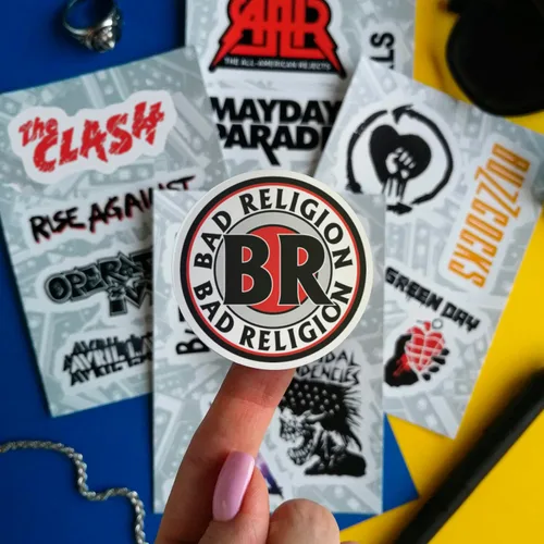 Vista 5 de BulbaCraft Pegatinas Punk Rock - Pegatinas de Banda para Adultos, Adhesivos Autoadhesivos e Impermeables, Pegatinas Punk Rock para Laptops