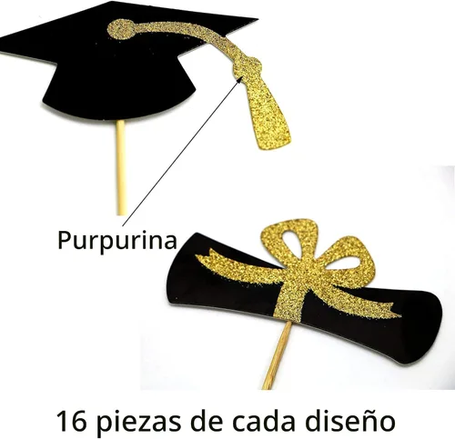 Vista 5 de YuBoBo 2019 - Decoración para magdalenas, decoración para las magdalenas de la fiesta de graduación, año 2019, juego de 48 piezas, 48 pizas