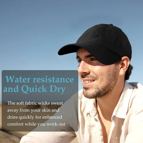 Vista 13 de Gorra de béisbol impermeable para hombre, sombrero de lluvia plegable para correr al aire libre, sombrero de pesca solar