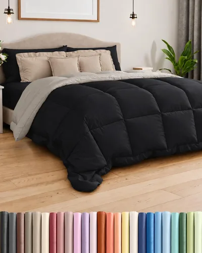 Vista 19 de Comforter Twin Size - Down Alternative Duvet Insert - White, 68" x 88" 01-Blanco
