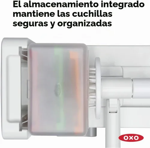 Vista 5 de OXO Good Grips - Espiralizador de mesa de 3 cuchillas con succión StrongHold