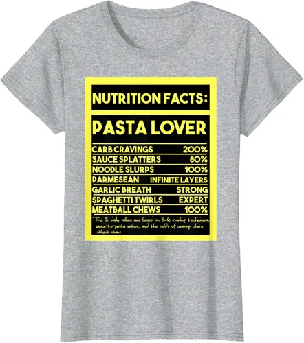 Vista 29 de Pasta Lover Nutrition Facts: The Ultimate Carb Connoisseur's T-Shirt Negro