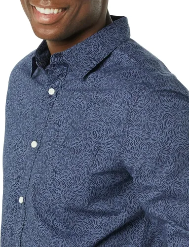 Vista 5 de Tienda Essentials Camisa de popelina elástica de manga larga para hombre