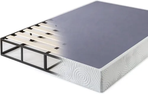 Vista 4 de Base estándar para colchón, metal, soportes de madera, fácil montaje de Zinus Walter 2-Blanco