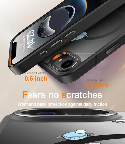 Vista 4 de Goodon para iPhone 16e Funda con protector de pantalla de privacidad, compatible con Magsafe, cubierta mate translúcida a prueba de golpes - Linda