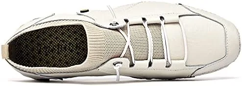 Vista 4 de Mocasines para hombre, zapatos de cuero, vestido casual hecho a mano, sin cordones, cómodos, para conducir, zapatos náuticos, para hombre