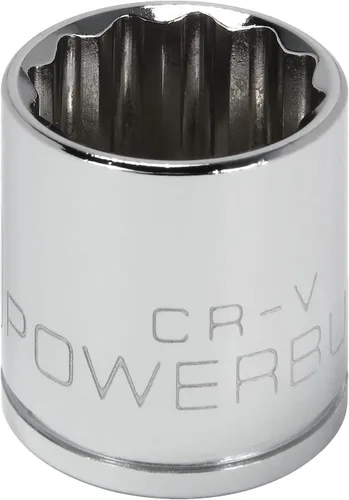 Vista 11 de Powerbuilt 641004 - Zócalo poco profundo de 1/2 pulgada y 12 puntos de accionamiento de 3/8 pulgadas x 1/2 pulgada