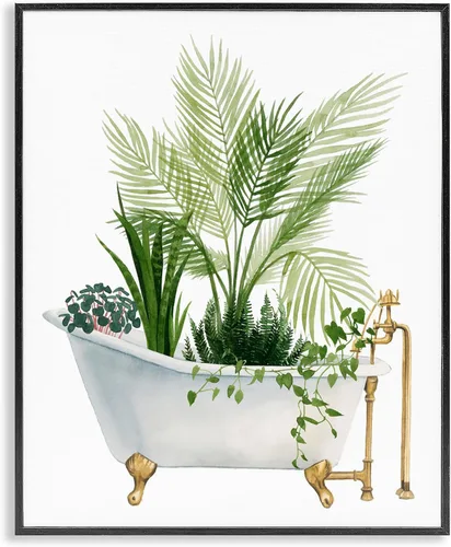 Vista 10 de Vintage Tub Botanical, 11 x 14 pulgadas enmarcado Giclée Print Stupell Industries · Por Grace Popp · Listo para colgar · Ideal para baño