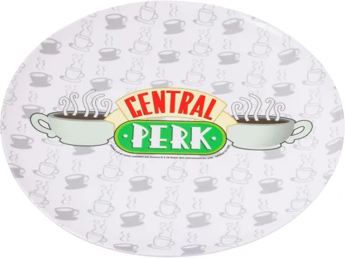 Vista 2 de Silver Buffalo Friends Central Perk Logo - Juego de 4 platos de melamina, 10 pulgadas