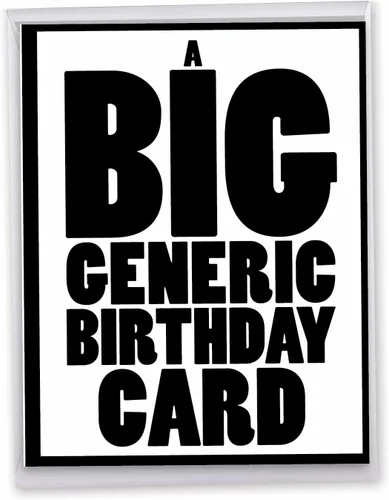 Vista 10 de P3939 Jumbo tarjetas divertidas "Big 40 Birthday" con sobre (versión extra grande de 8.5'' x 11'').