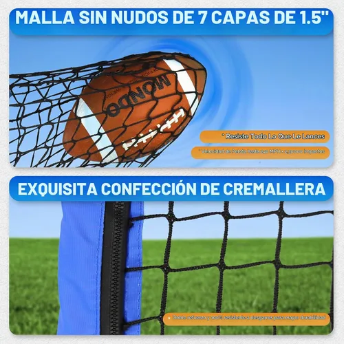 Vista 4 de Football Throwing Target Net, Quarterback Training Equipment with CarryBag