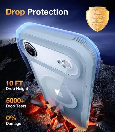 Vista 1106 de DIACLARA - Funda transparente compatible con iPhone XR 6.1 pulgadas 2018