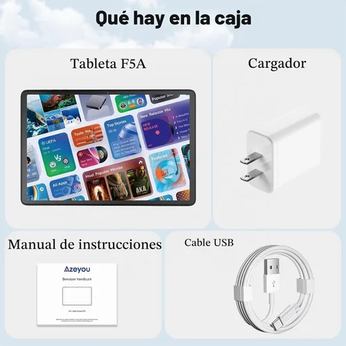 Vista 9 de Tablet Android 14, tableta de 10.1 pulgadas, procesador A523 Octa Core, 8GB+128GB+2TB Expandir tabletas de computadora, batería de 6000mAh, pantalla