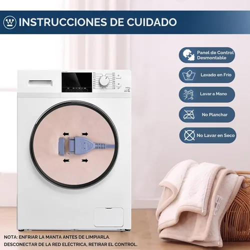 Vista 7 de Manta eléctrica con calefacción Westinghouse, manta eléctrica con 6 niveles de calefacción y configuración de tiempo de 2-10 horas, manta eléctrica