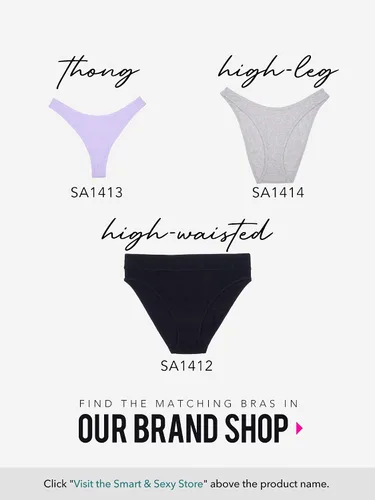 Vista 6 de Smart & Sexy Brasier cómodo de algodón con cuello redondo sin forro para mujer