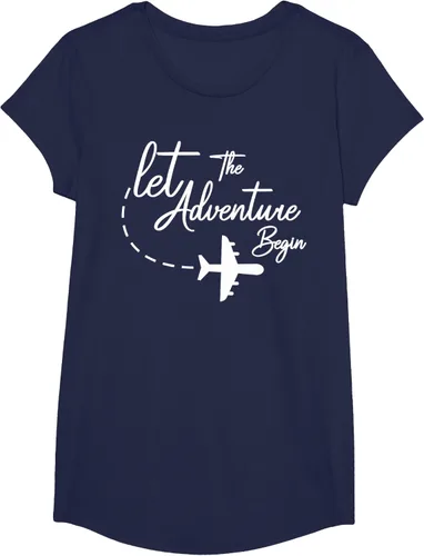 Vista 68 de Let The Adventure Begin - Camiseta inspiradora en modo de viaje en avión, Negro, S