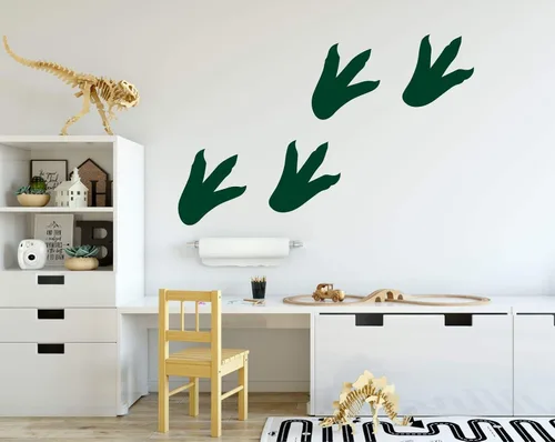 Vista 2 de Dinosaur Footprints Wall Decals - Wall Decoration For Children's Room Playroom, Preschool or Classroom Decor