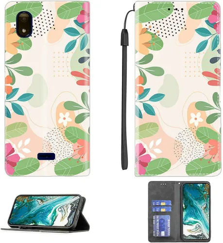 Vista 334 de jioeuinly ATT Motivate 2 - Funda compatible con ATT Motivate 2, funda con soporte abatible y cierre magnético DJS