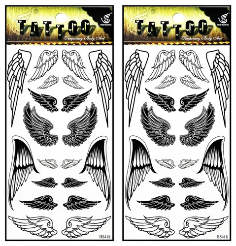 Vista 9 de Tatuajes de 2 hojas de hermosas flores de rosa morada, ancla de paloma, tatuajes temporales, calcomanías de tatuajes falsos para cuerpo, brazo