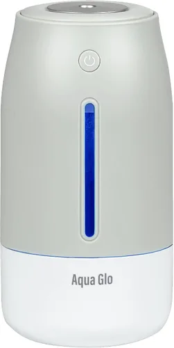 Vista 12 de Aqua Glo Humidificador personal - Niebla fría ultrasónica, batería recargable para 15 horas de uso, tanque de agua de 2 tazas, funcionamiento