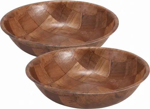 Vista 3 de Winco WWB-10 Wooden Woven Salad