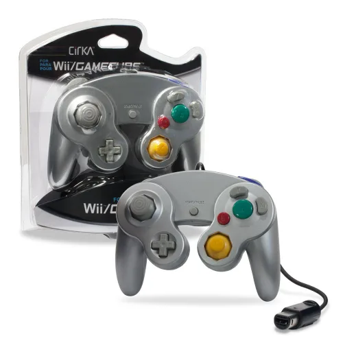 Vista 2 de CirKa Wired Controller for GameCube Wii (Silver)