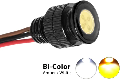 Vista 2 de Oznium Paquete de perno de luz LED bicolor ámbar/blanco y controlador LED Switchback
