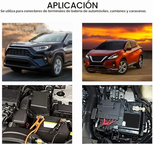 Vista 3 de 20pcs Terminales De Batería De Coche Conectores De Abrazadera De Terminal De Batería Conectores Terminales Positivos Negativos
