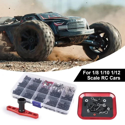 Vista 7 de Kit de herramientas de reparación RC de 524 piezas, tornillos hexagonales M3 M4, tornillos hexagonales, carcasa de tuerca, clips de cuerpo