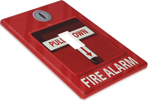Vista 3 de Cubierta decorativa para interruptor de luz impresa con alarma de incendios, placa de pared decorativa de una sola palanca, placa frontal, 4.50 x