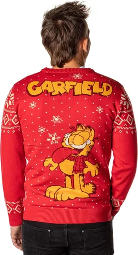 Vista 2 de Garfield Odie and Garfield - Cárdigan de punto con botones para hombre
