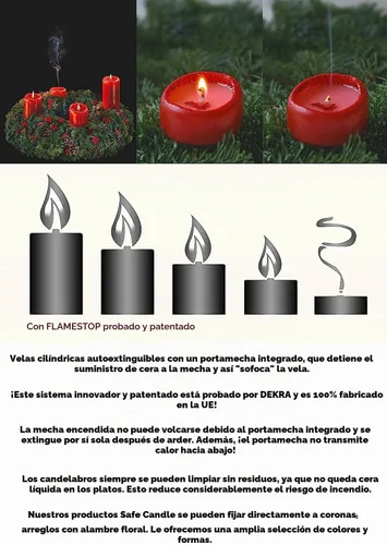Vista 4 de HYOOLA Velas de pilar blancas 2x3 pulgadas - Paquete de 12 velas de pilar sin perfume a granel - Fabricadas en Europa