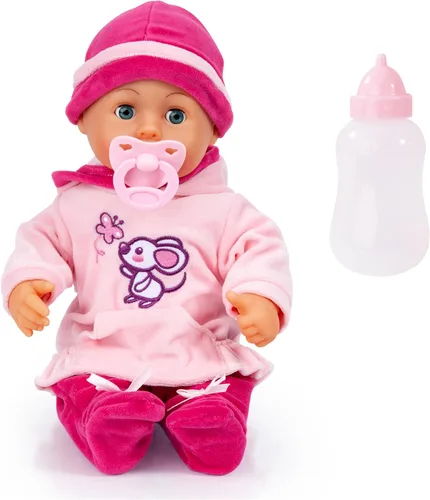 Vista 9 de Bayer: Muñeca de bebé de 15 pulgadas "First Words" en gris, con 24 sonidos y accesorios