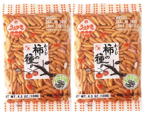 Vista 2 de Uegaki Beika Extra Hot Rice Cracker Kaki No Tane 4.5oz (paquete de 2)
