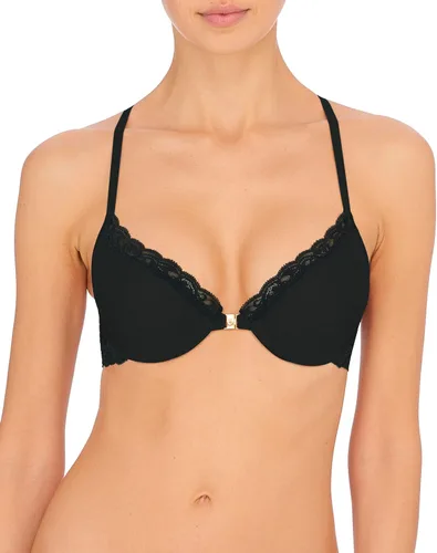Vista 7 de Natori sostén con diseño, cierre al frente y parte trasera en forma de T para mujer Cafe