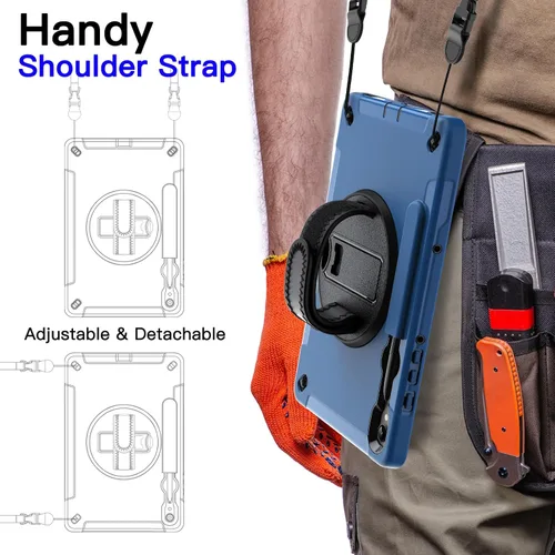 Vista 7 de JETech Funda para Samsung Galaxy Tab S9 de 11 pulgadas con protector de pantalla integrado y soporte para S Pen, funda protectora resistente a