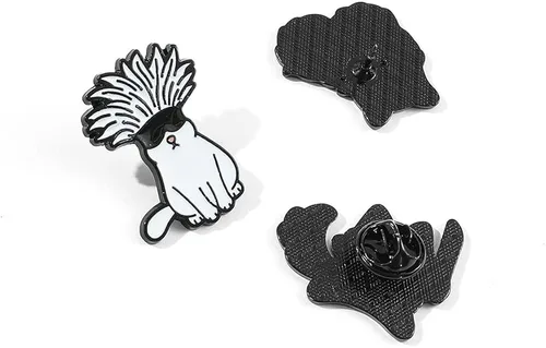 Vista 6 de Ealipoi Jujutsu Kaisen Broche Anime Jujutsu Kaisen Pines Aleación Satoru Cosplay Merch Cat para Hombres 7pcs, Acero aleado, Sin gemas.