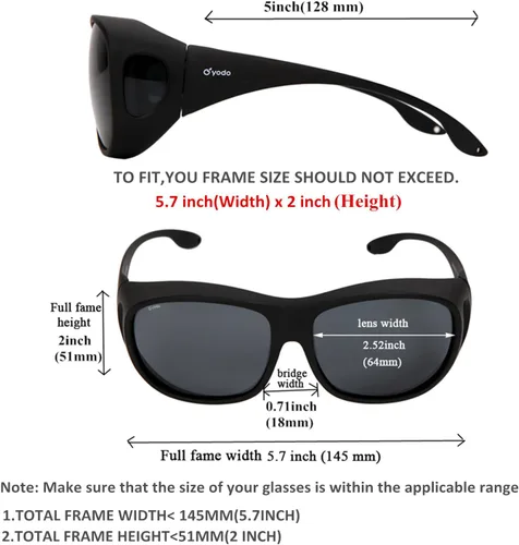 Vista 3 de yodo Gafas de sol ajustadas con lentes polarizadas para hombres y mujeres