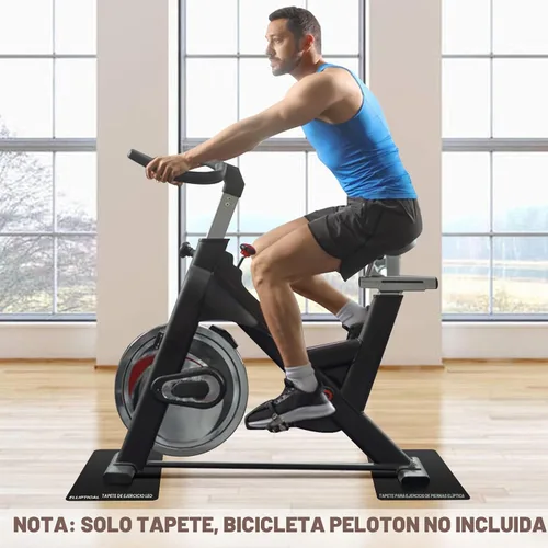 Vista 7 de Alfombrilla elíptica para debajo del escritorio, equipo de ejercicio antideslizante para bicicleta Peloton, pequeña alfombrilla de ejercicio