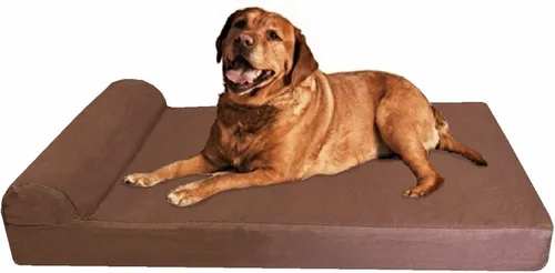 Vista 16 de Dogbed4less Cama ortopédica de espuma viscoelástica de gel prémium para perros extragrandes, forro impermeable y funda de gamuza color espresso