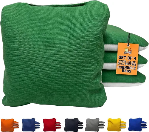 Vista 14 de Cornhole365 Stick & Slide - Juego de 4 bolsas de Cornhole profesionales Negro